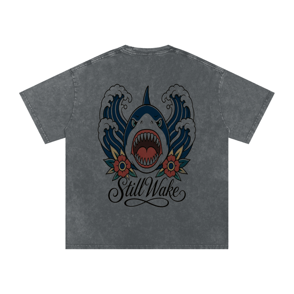 Snow Washed Oversized Cotton T-Shirt