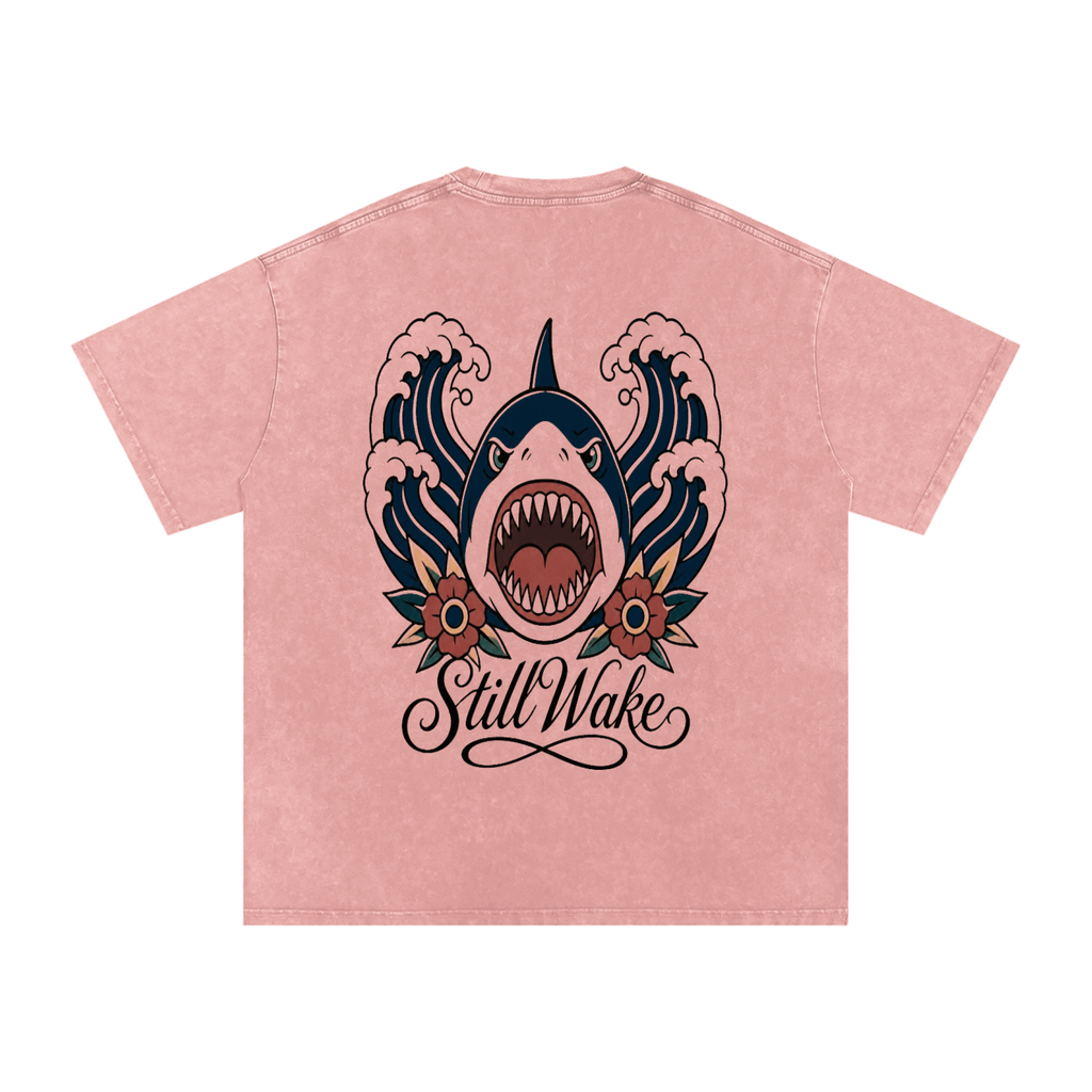 Snow Washed Oversized Cotton T-Shirt