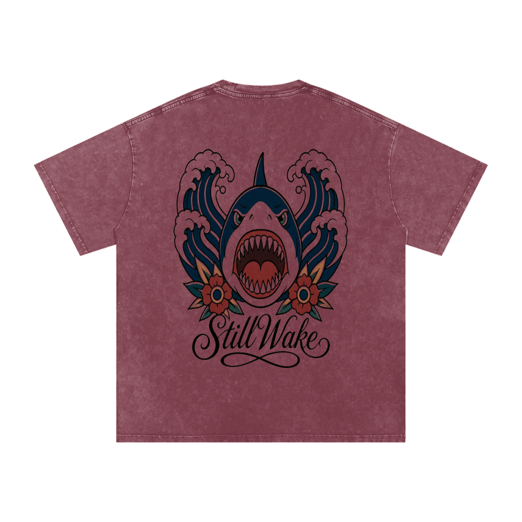 Snow Washed Oversized Cotton T-Shirt