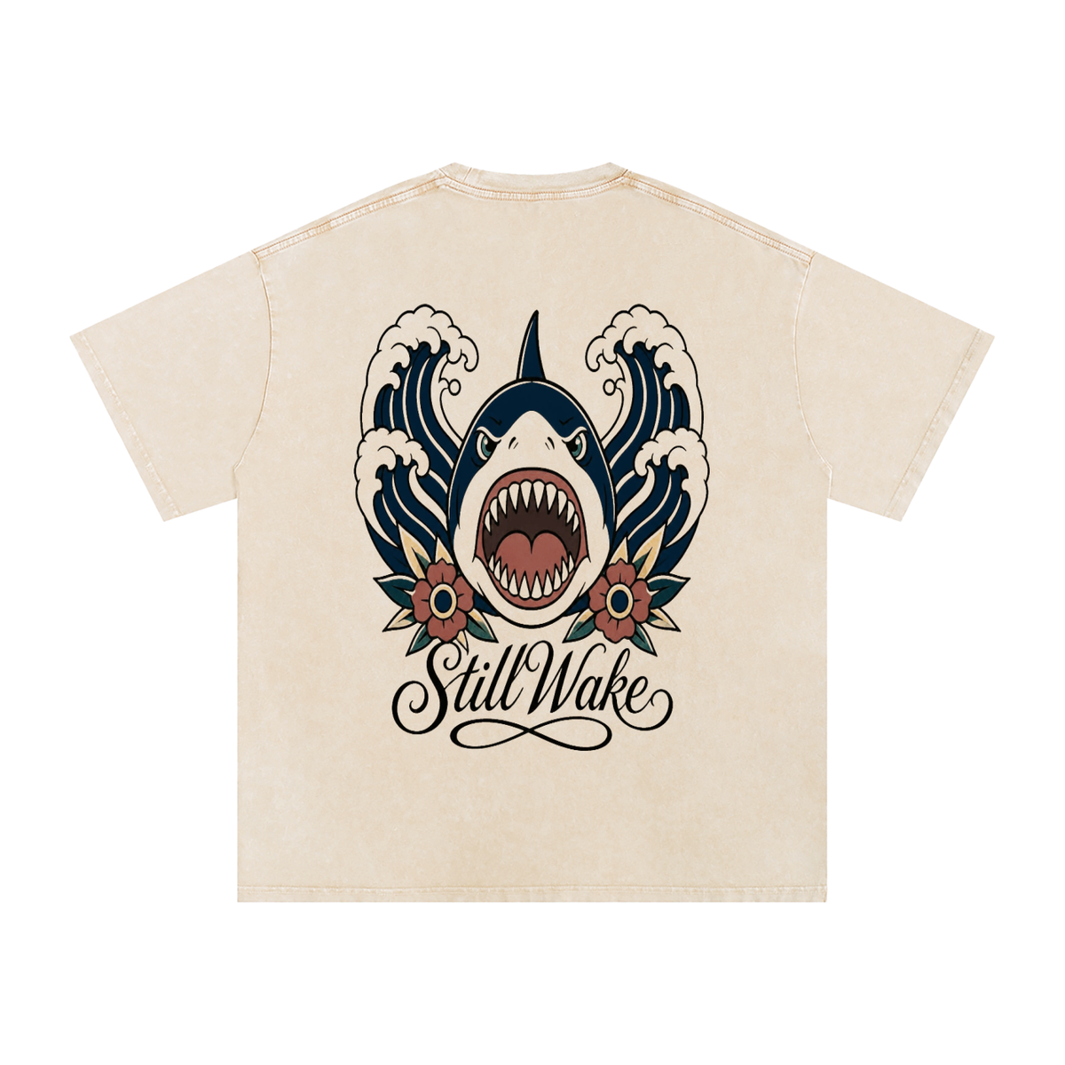 Snow Washed Oversized Cotton T-Shirt