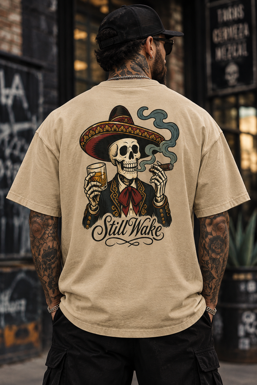 Still Wake Skeleton Graphic Tee - Back View